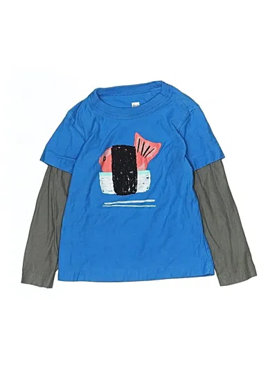 Pre-owned Tea Kids' Long Sleeve T-shirt In Blue