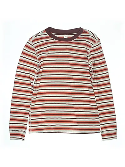 Pre-owned Tea Kids' Long Sleeve T-shirt In Burgundy