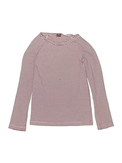 Pre-owned Tea Kids' Long Sleeve T-shirt In Burgundy