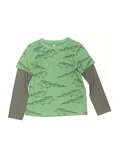 Pre-owned Tea Kids' Long Sleeve T-shirt In Green