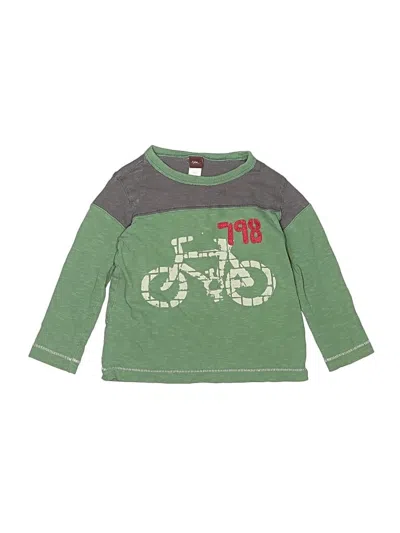 Pre-owned Tea Kids' Long Sleeve T-shirt In Green