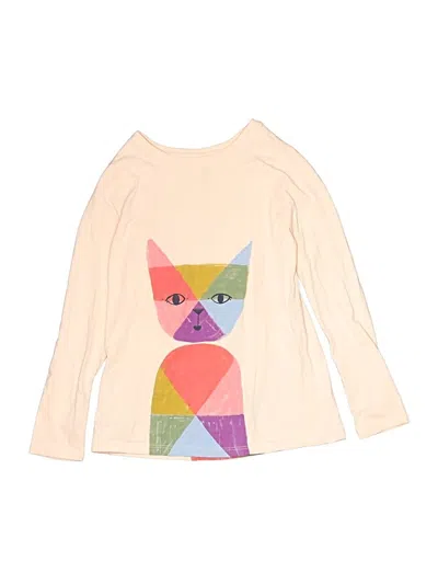 Pre-owned Tea Kids' Long Sleeve T-shirt In Ivory