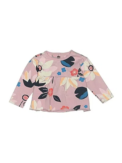 Pre-owned Tea Babies' Long Sleeve T-shirt In Pink