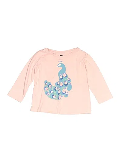 Pre-owned Tea Kids' Long Sleeve T-shirt In Pink