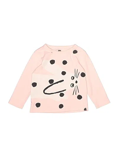 Pre-owned Tea Kids' Long Sleeve T-shirt In Pink