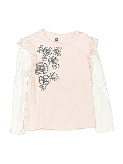 Pre-owned Tea Kids' Long Sleeve T-shirt In Pink