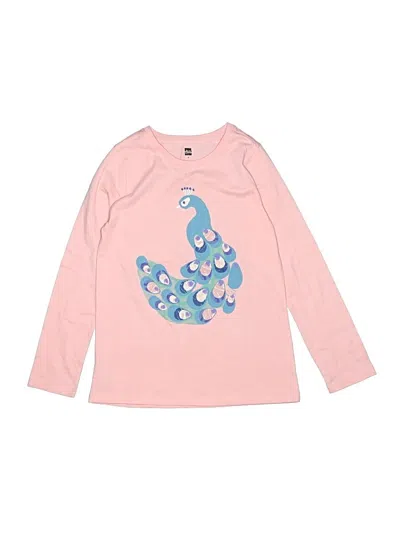 Pre-owned Tea Kids' Long Sleeve T-shirt In Pink