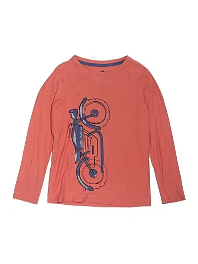 Pre-owned Tea Kids' Long Sleeve T-shirt In Red