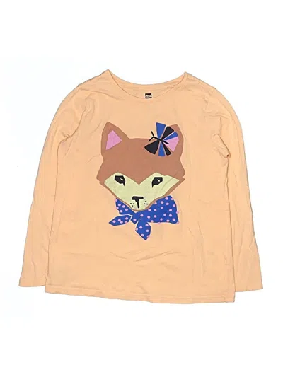 Pre-owned Tea Kids' Long Sleeve T-shirt In Tan