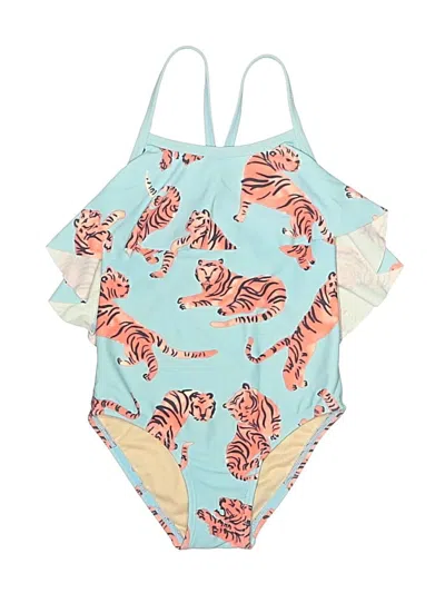 Pre-owned Tea Kids' One Piece Swimsuit In Blue