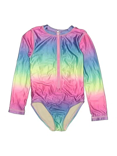 Pre-owned Tea Kids' One Piece Swimsuit In Pink