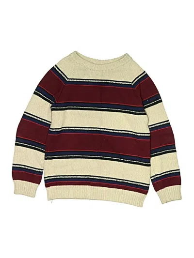 Pre-owned Tea Kids' Pullover Sweater In Burgundy