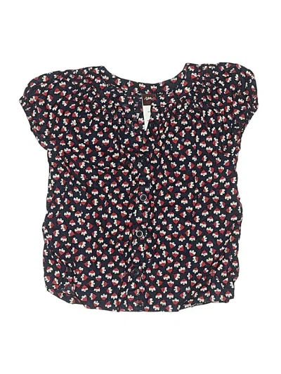 Pre-owned Tea Kids' Short Sleeve Blouse In Black