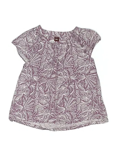Pre-owned Tea Kids' Short Sleeve Blouse In Purple