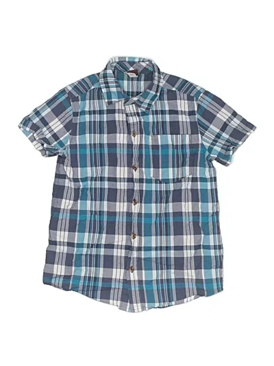 Pre-owned Tea Kids' Short Sleeve Button Down Shirt In Blue