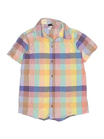 Pre-owned Tea Kids' Short Sleeve Button Down Shirt In Yellow