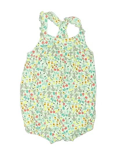 Pre-owned Tea Babies' Short Sleeve Onesie In Green