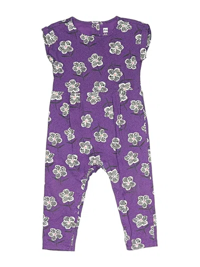 Pre-owned Tea Kids' Short Sleeve Onesie In Purple