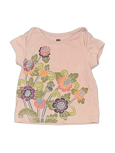 Pre-owned Tea Babies' Short Sleeve Top Pink Scoop Neck Tops