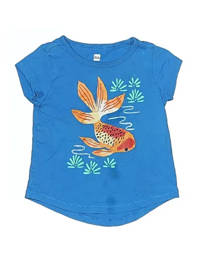 Pre-owned Tea Kids' Short Sleeve T-shirt In Blue