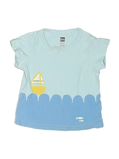Pre-owned Tea Babies' Short Sleeve T-shirt In Blue