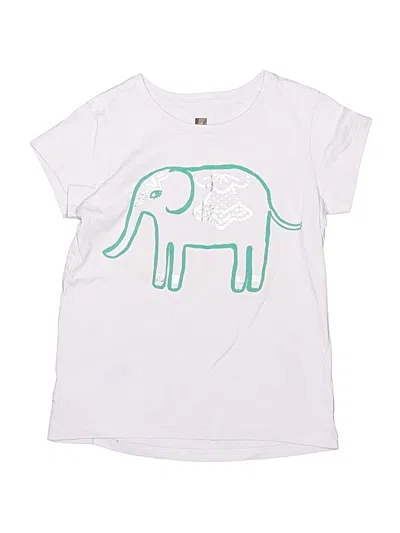 Pre-owned Tea Kids' Short Sleeve T-shirt In White