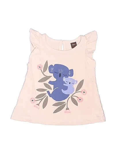 Pre-owned Tea Kids' Sleeveless T-shirt In White