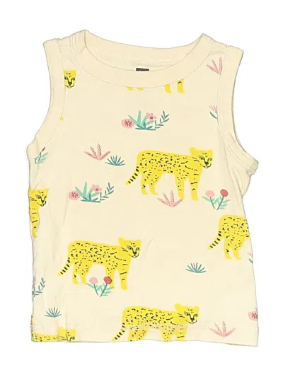 Pre-owned Tea Kids' Sleeveless T-shirt In Yellow