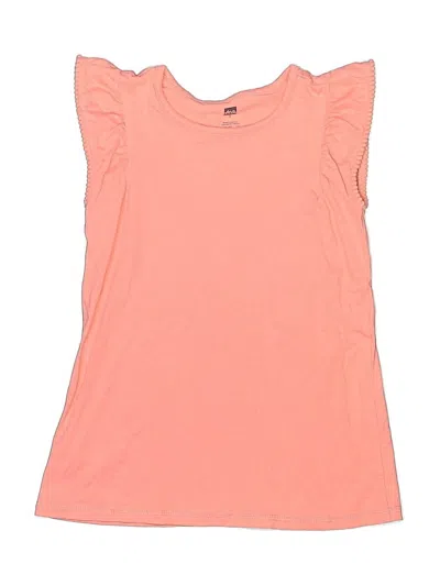 Pre-owned Tea Kids' Sleeveless Top Orange Ruffles Neckline Tops