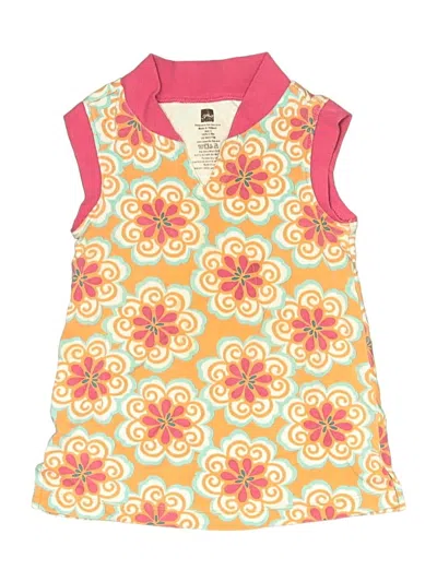 Pre-owned Tea Kids' Sleeveless Top Yellow Keyhole Neckline Tops