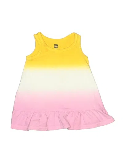 Pre-owned Tea Babies' Tank Top Yellow Halter Neckline Tops