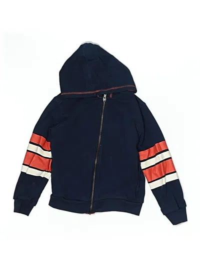 Pre-owned Tea Kids' Zip Up Hoodie In Blue