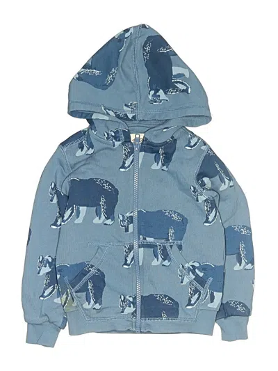 Pre-owned Tea Kids' Zip Up Hoodie In Blue