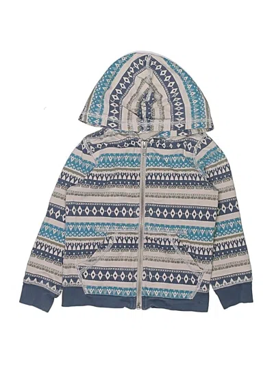 Pre-owned Tea Kids' Zip Up Hoodie In Blue
