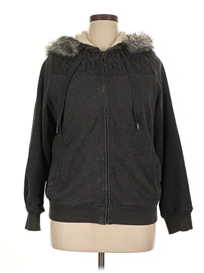 Pre-owned Tea Zip Up Hoodie In Gray