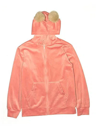 Pre-owned Tea Kids' Zip Up Hoodie In Orange