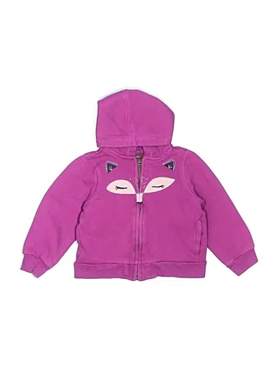Pre-owned Tea Kids' Zip Up Hoodie In Purple