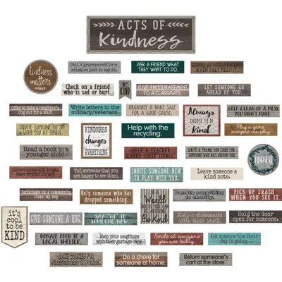 Teacher Created Resources Acts Of Kindness Bulletin Board Set In Blue;green;red