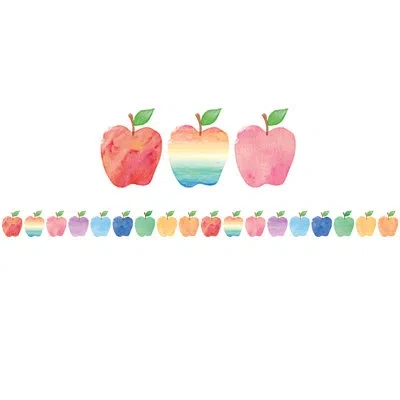 Teacher Created Resources Apples Die-cut Border Trim In Multicolor