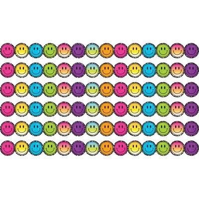 Teacher Created Resources Brights 4ever Smiley Faces Die-cut Border Trim