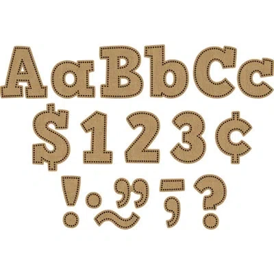 Teacher Created Resources Burlap Design Bold Block Letters