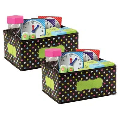 Teacher Created Resources Chalkboard Bright's Small Storage Bin
