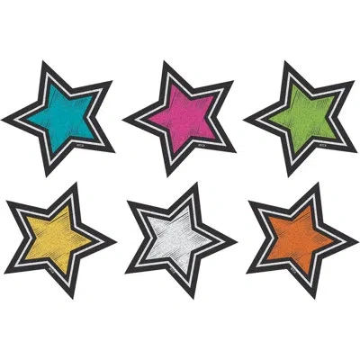 Teacher Created Resources Chalkboard Bright Star Mini Accent In Assorted