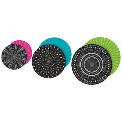 Teacher Created Resources Chalkboard Brights Hanging Paper Fans In Multi