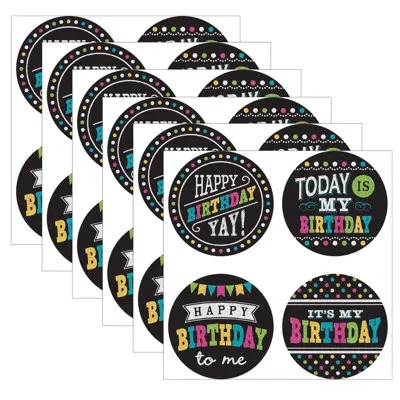 Teacher Created Resources Chalkboard Brights Happy Birthday Wear 'em Badges