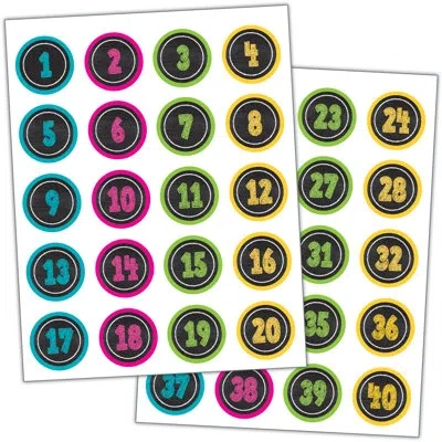 Teacher Created Resources Chalkboard Brights Numbers Sticker