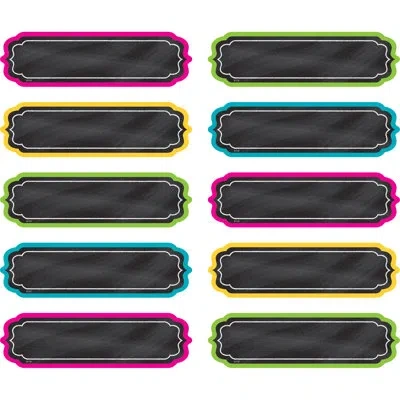 Teacher Created Resources Chalkboard Labels In Blue;black;red