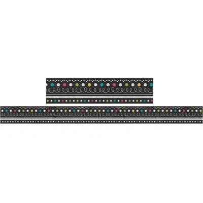 Teacher Created Resources Chalkboard Straight Border Trim In Black;teal