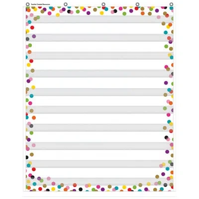 Teacher Created Resources Confetti 10 Pocket Chart