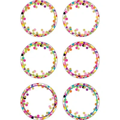 Teacher Created Resources Confetti Circle Accents In Blue;yellow;pink